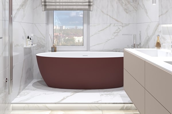 Бургунди в мраморе